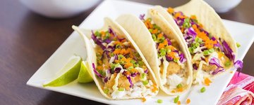 EASY Fish Tacos with Cilantro Slaw