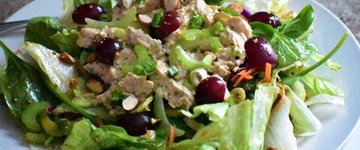 (AIP) Mixed Greens w/ Grilled Chicken and Grapes