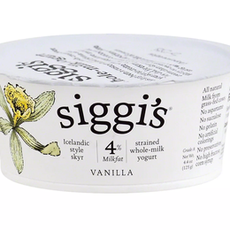Siggi's Vanilla Skyr Icelandic Strained Whole Milk Yogurt