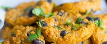 Quinoa Bites with Sweet Potato & Black Beans 