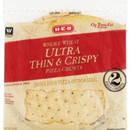 H‑E‑B 100% Whole Wheat Ultra Thin and Crispy 12 Inch Pizza Crusts
