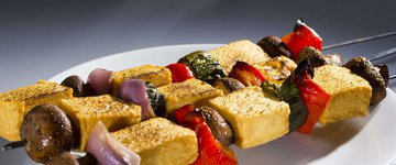 Miso-Glazed Tofu and Mushrooms Brochettes
