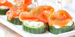 Smoked Salmon and Cream Cheese Cucumber Bites