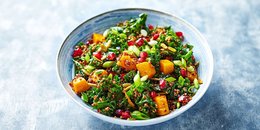 Fall Harvest Salad with Kale, Squash & Cranberries