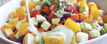 Rainbow Chopped Salad with Creamy Sage Dressing
