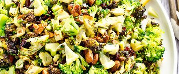Roasted Broccoli Salad with Lemons and Almonds