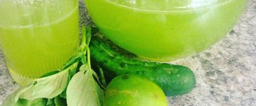 Cucumber, Lime and Basil Water