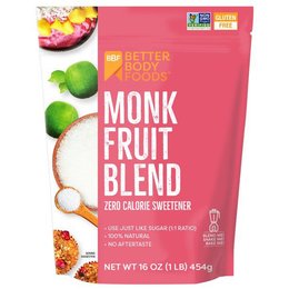 BetterBody Foods Monk Fruit Blend Zero Calorie Sweetener