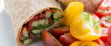 Mediterranean Chickpea and Feta Wraps