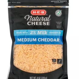H‑E‑B Reduced Fat Medium Cheddar Shredded Cheese