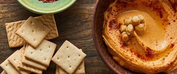 Crackers, Hummus, Dates & Walnuts