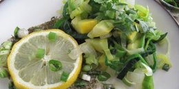 Oven Baked Cod Fish with Spring Vegetables
