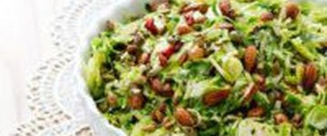 Crispy Brussels sprout salad with lemon