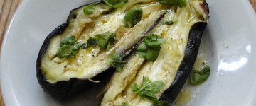 DA 10-Minute Microwaved Eggplant with Hummus