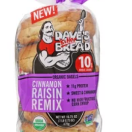 Dave's Killer Bread Organic Cinnamon Raisin Remix Bagels