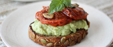 Avocado Toast with White Beans & Tomatoes