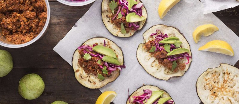 Raw Vegan Eggplant Tacos