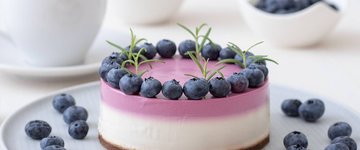 Wild Blueberry Peach Dairy-Free Cheesecake