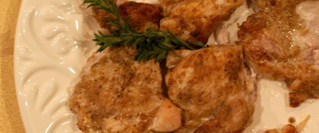 Spiced Mustard Glazed Chicken Tighs