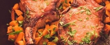 Pork chops with Butternut Squash