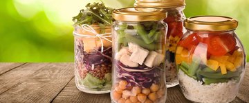 Easy Oriental Chicken Bok Choy Mason Jar Salads