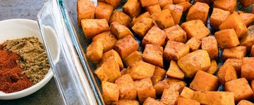 Roasted Maple Cinnamon Sweet Potatoes