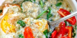 Savory Spinach Steel Cut Oatmeal