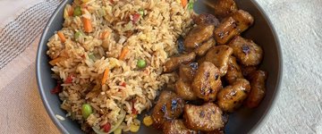 Vegan Orange Chicken & Fried Rice