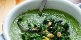 Vegan kale and spinach soup