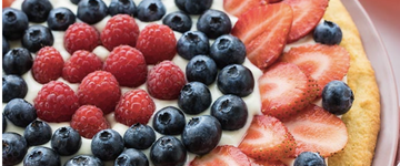 Keto Fruit Pizza with Cream Cheese Frosting
