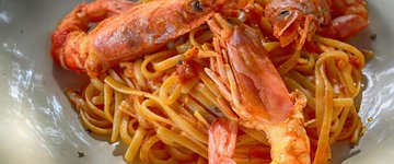 Romesco Sauce with Pasta and Shrimp