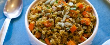 Curried Quinoa with Butternut Squash & Pepitas