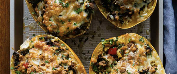Stuffed Spaghetti Squash Boat