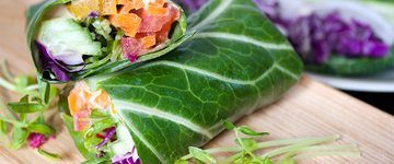Collard Green Rainbow Wraps