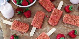 Strawberry Shortcake Ice Cream Bars (Vegan + GF)