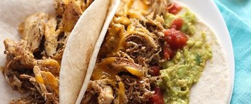 Crockpot Cool Ranch Shredded Chicken Tacos