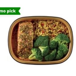 HEB Meal Simple Lemon Pepper Salmon with Wild Rice and Broccoli