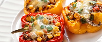 5-Ingredient Mexican Quinoa Stuffed Peppers