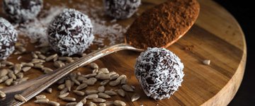 Dark Chocolate Coconut Energy Balls