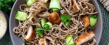 Soba Noodle Salad with Tofu and Edamame