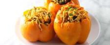 Low Fodmap Stuffed Peppers with Rice and Broccoli
