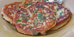 Kale Potato Pancakes (using leftover mash)