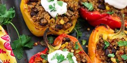 Santa Fe Quinoa Stuffed Peppers (Vegan + GF)