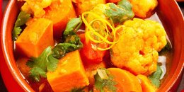Curried Lentils, Sweet Potato and Cauliflower