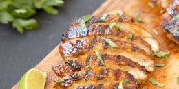 Chicken Cutlets with Cilantro Peanut Sauce