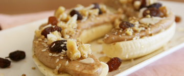 Almond Butter and Banana Open Sandwich