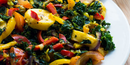 Boiled Plantains with Kale