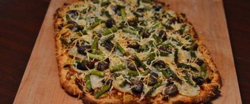 Herb Potato, Asparagus, & Smoked Oyster Pizza