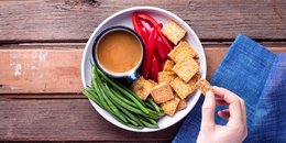 Crispy Tofu with Sesame-Ginger Dipping Sauce