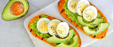 Sweet Potato Toast with Avocado and Eggs